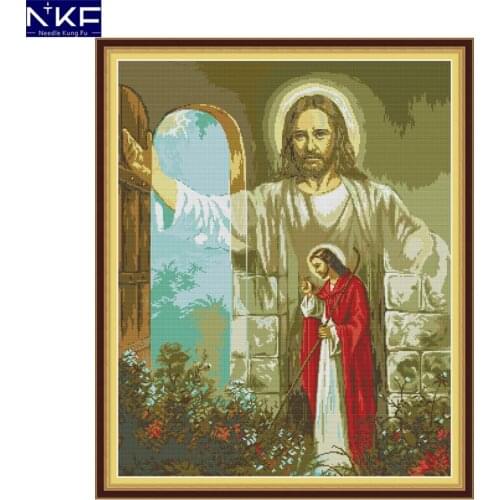 NKF Religious Figure Cross Stitch Set Handmade Craft Needlework Cross-Stitch Embroidery Kit Cross Stitch for Home Decor