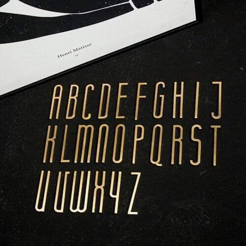 6-10cm Solid Brass Letters Brass Number DIY Wall Letter Decorative Doorplate Number House Number Business Workshop Home Name