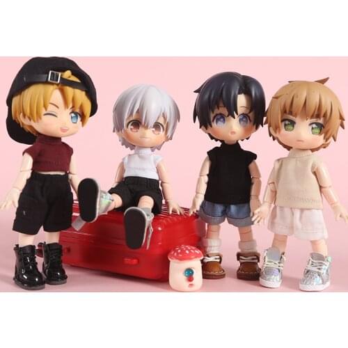 New ob11 baby clothes 1 / 12bjd cute t-shirt sleeveless doll clothes suitable for ob11 GSC molly Yuan Nai doll accessories