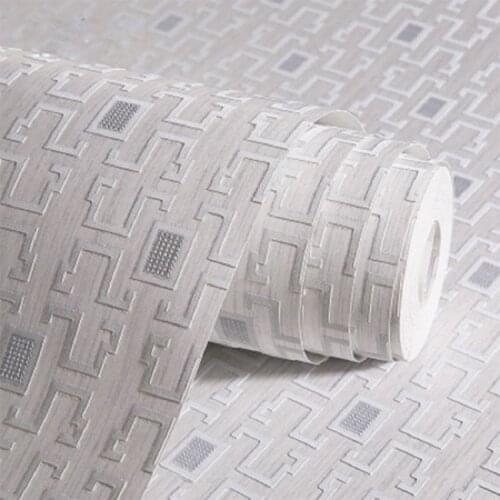 Modern Chinese Style Lattice Wallpaper 3D Embossed Non Woven Living Room Study Room Eco-Friendly Wall Papers Roll Drop Shipping