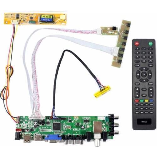 HD MI VGA AV USB ATV DTV LCD Controller Board work for 14.1 15.4" 1280x800 1 CCFL 30Pin LVDS panel, such as B154EW01 LTN141AT10
