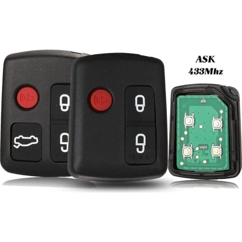 Jingyuqin For Ford BA BF Falcon Sedan/Wagon Keyless Car Remote 4 Buttons Keypad Replacement Car Key 433MHZ