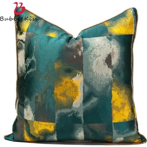 Bubble Kiss Nordic Spray Painting Cushion Cover Green Abstract Pattern Decorative Pillow Cover Soft Home Decoration Pillowcase