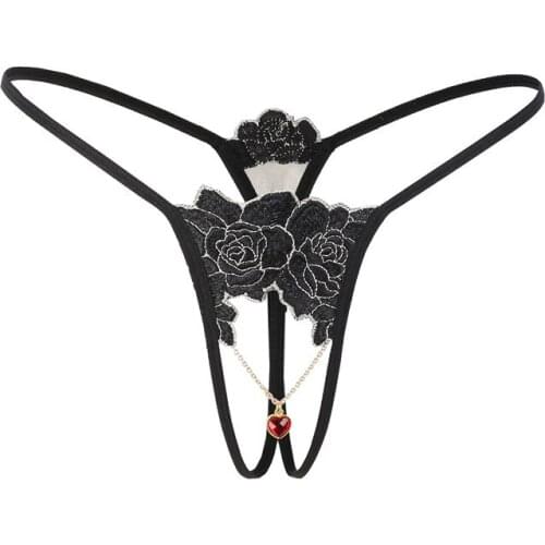 Sexy Women Panties Thongs Hot Panties Lace Women Underwear Crotchless Transparent Embroidery G String Tanga Briefs for Ladies