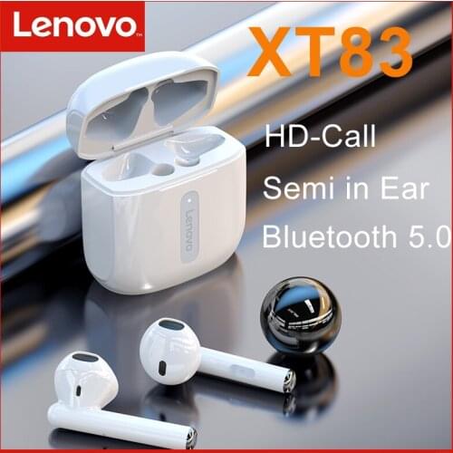 Lenovo XT83 TWS Bluetooth 5.0 Earphone Wireless Headphone 9D Stereo Sports IPX5 Rain Waterproof Earbuds Headsets With Microphone