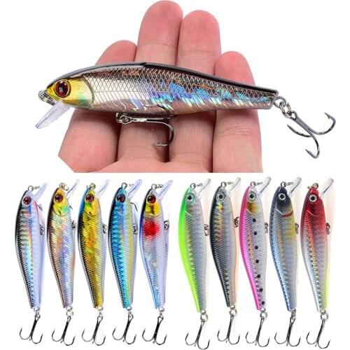 YUCONG 5/10Pcs Topwater Minnow Lures 8.5cm-9g Fishing Wobblers Carp Mino Hard Artificial Baits Swimbait Crankbaits Trolling Pike