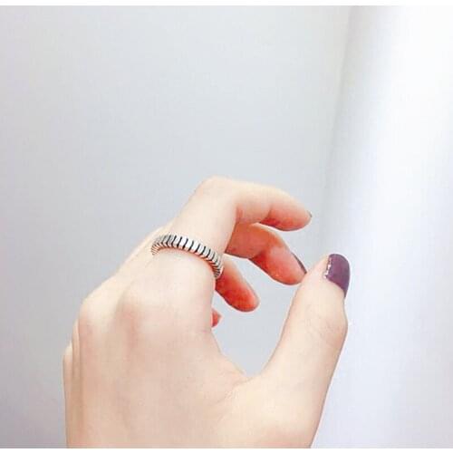 Vintage 925 Sterling Silver Ring For Women Novelty Thai Silver Adjustable Rings