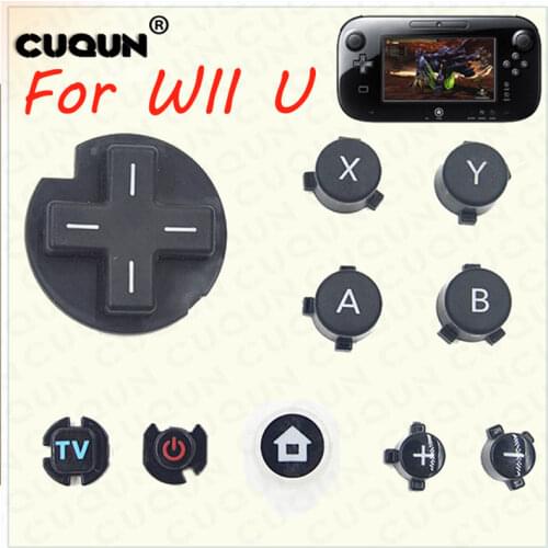 1set=10pcs Original Full Set Cross Button ABXY Key for Nintend WiiU Power ON OFF Button&Home+ABXY Button D-Pad For WIIU console