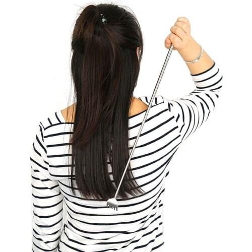 1pcs Articles For Daily Use Creative New Portable Stainless Steel Claw Telescopic Retractable Back Scratcher Extendible