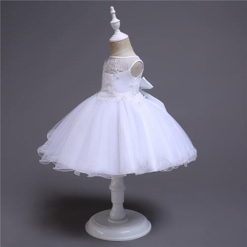 2020 new fashion childrens clothing Flower Girl Dresses Pure White Princess