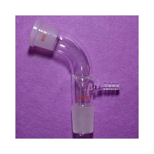 29/32,Glass Vacuum take-off Adapter,105 Bend,Borosilicate Glass,Lab Glassware