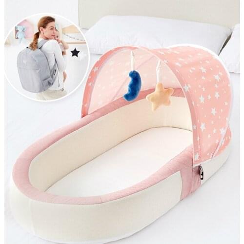 Travel Folding Baby Bed Neonatal Baby Bed-in-bed Portable Baby Crib Bionic Cot Baby Multifunctional Pressure Protection