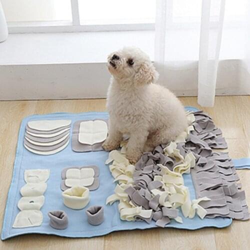 Pet Dog Toys Snuffing Mat Puzzle Training Interactive Toys For Dogs Washable Sniff Find Food Training Sniffing Mat Pad