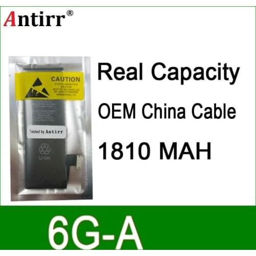 10pcs/lot Real Capacity China Protection board 1810mAh 3.7V Battery for iPhone 6G zero cycle replacement repair parts 6G-A
