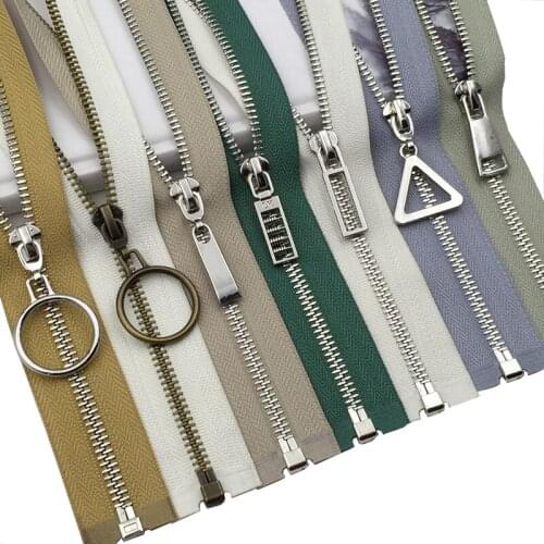 NEW Arrival 50/60/70/80CM Open-end Metal Zippers For Bags Shoes Garment Sewing DIY Decoration Zipper Accessories D756