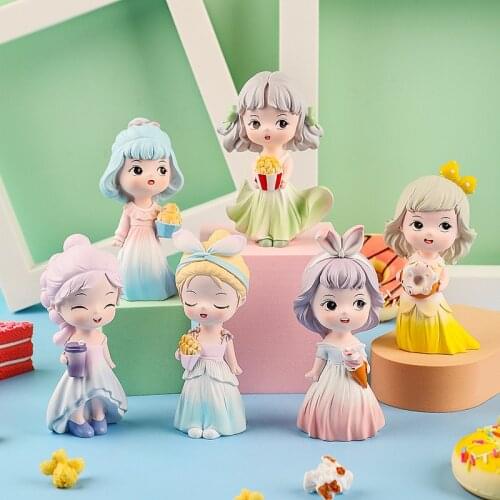 Kawaii Little Girl Blind Box Cute Guess Toys Doll Figurines Miniatures Decorative Items for Home GK Resin Birthday Action Figure