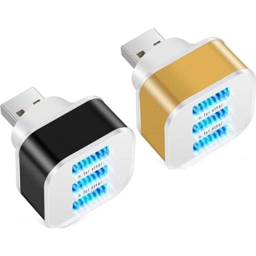 Multi-functional Protection USB 2.0 Hub Extender 3-port Extended Usb Cable Charger Dock 3.1x3.1x3.5cm AXFY