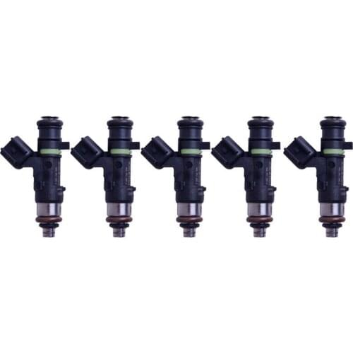 Set Of 5 Fuel Injector Nozzles For 2007 - 2014 Volvo V40 V50 V60 V70 C30 C70 S60 S40 S80 XC60 XC70 2.5L 0280158096 8653891