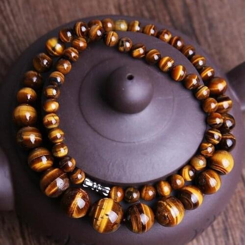 Natural Yellow Tiger Eye Necklace Tiger Eye Tower Chain Gem Jade Necklace Jade jewelry necklace chains necklaces women