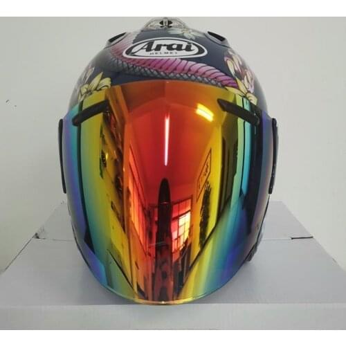 New Arrival Japanese Dragon Half Helmet Motorcycle Single visor Safety Hat Women and Men Summer Season Luminous Helmet