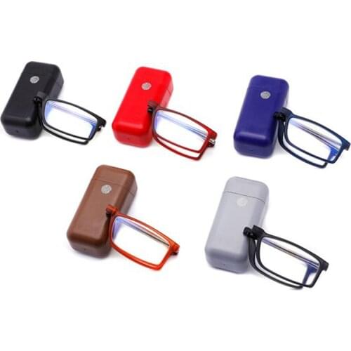 New folding anti-blue light reading glasses for both men and women portable telescopic glasses leg glasses box