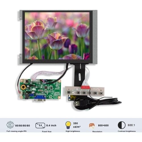 Original IVO M084GNS1 R1 8.4 Inch Lcd Display Screen With Board 800*600 TN 350 Nits LVDS 20 pins Connector