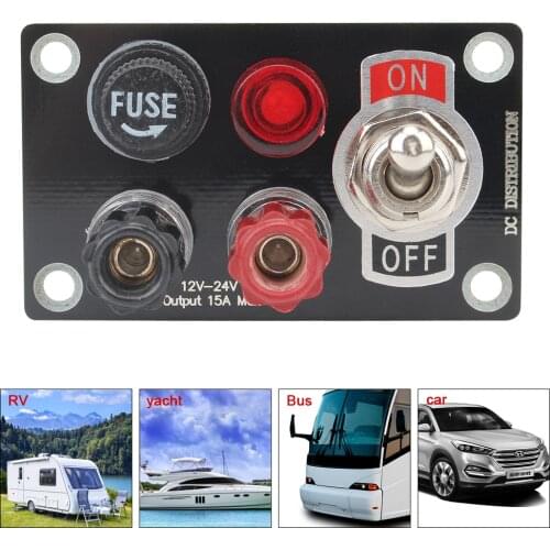 12-24V 20A Power Adapter Circuit Breakers With Fuse Car Charger For Camping Auto Ship RV Switch Panel Toggle Rocker Switch