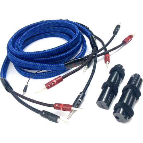 Gibraltar Audio Speaker Cable Silver Banana Plug with 72V DBS for Amplifier CD Player