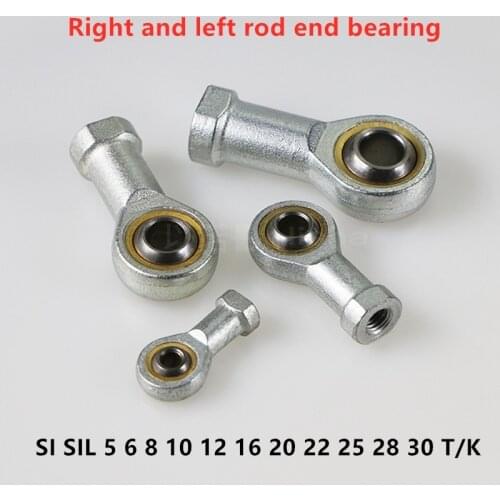 SI 5 6 8 10 12 14 16 18 20 22 25 28 30 T/K mm M5 M6 M8 M10 M12 fish eye male female left right thread rod end ball joint bearing