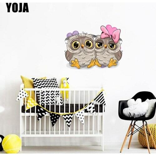 YOJA 56×43.2CM Painted Cute Cartoon Owl Romantic Bedroom Decor Stickers Home Wall Decal 8WS0417