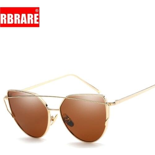 RBRARE 2021 Metal Frame Cat Eye Sunglasses For Women Trend Wpmens Spectacles Sun Shade Eyeglasses Shopping Oculo De Sol Feminino
