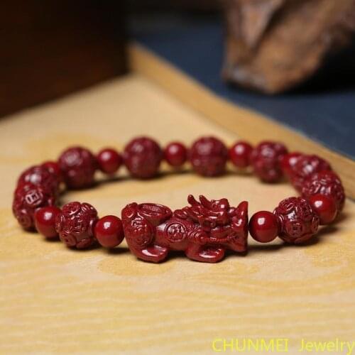 Natural Cinnabar Bracelet Purple Gold Cinnabar Money String Original Single Circle Bracelet Couple Gift Bracelet Jewelry