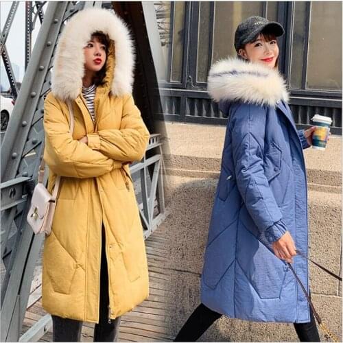 Winter jacket women Coat 2019 Fashion Cotton Padded Jacket X-Long Style hooded Female Parkas Plus Size Thicken Outerwear Z211