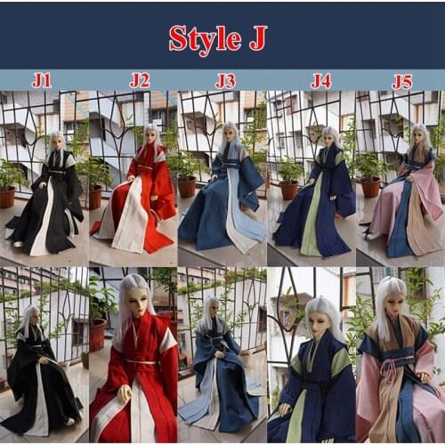 1/4 1/3 Scale BJD Clothes Hanfu Ancient Costume Dress Samurai Outfit For BJD/SD MSD SSDF ID75 Strong Uncle Longhun80 Doll B0320J
