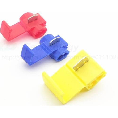 20pcs/lot Blue Red Yellow Scotch Lock Quick Splice Crimp Terminal 10-22 AWG Hard Soft 0.5-6 mm2 Wire Connector Free Shipping