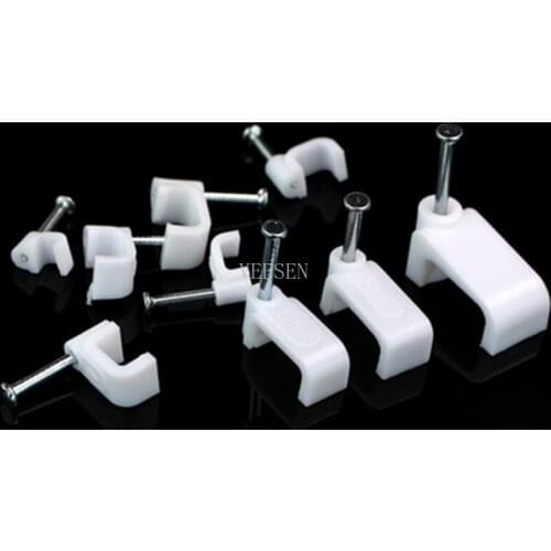 300pcs Circle Path Circle cable clips cable nail wire clips cable clips Round white Assortment Kits