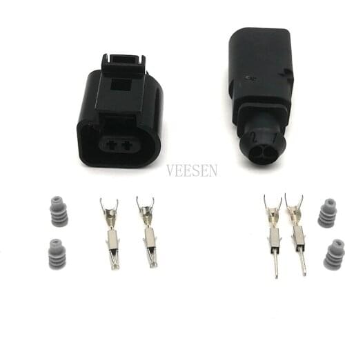 5 Set 2P Way 1.5 Series Automotive water temperature sensor Plug for Magotan VW DJ7022A-1.5-11/21 Connector 0.5-0.8mm2