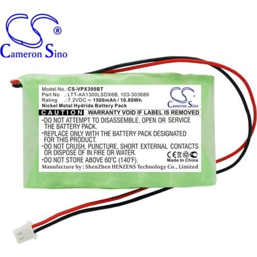 Cameron Sino 1500mAh Battery 103-301179, 103-303689 for Visonic PowerMaster 30 Control Panel,PowerMax Complete control panel