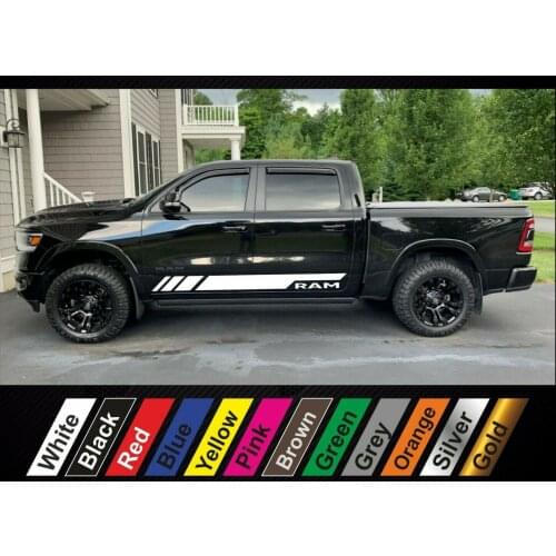 For x2 Sticker Dodge RAM 1500 2500 3500 graphics side stripe decal auto #12