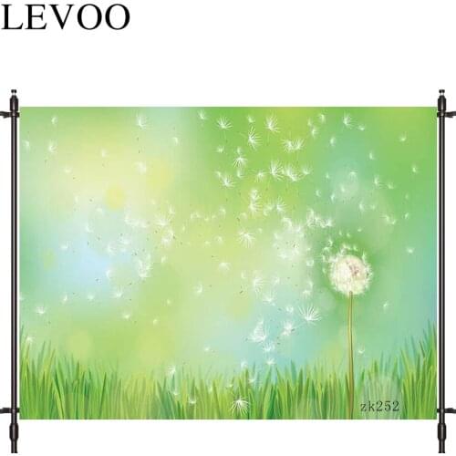 LEVOO photography backdrop Dandelion spring green natural Oil Painting backdrop photocall photobooth studio shoot fabric