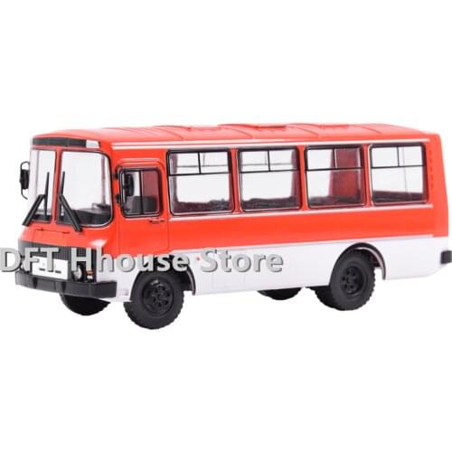 1:43 Scale Alloy Toy Russia PAZ3205 Bus car Model Of Children Toy Kids Toys Static Decoration