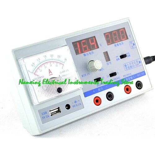 PS1503A/PS1502A Mini DC Power Supply Adjustable Digital Regulated power 0-15V 0-3A/2A USB interface for phone repair