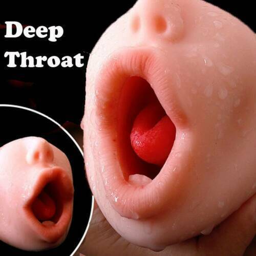 Deep Throat Male Masturbaters Blow Job Stroker Oral Sucking Deep Throat Vagina Pocket Pussy With Sex Tongue Sex Toys for Man