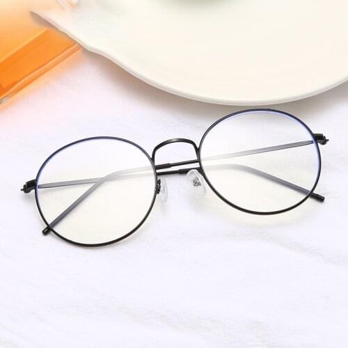 Round Frame Metal Optical Eyeglasses Man 2020 Vintage Anti Blue Light Glasses for Woman Transparent Clear Oculos Feminine Gafas