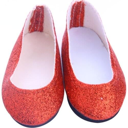 Doll Clothes Red shoes Wear fit 18 inch doll shoes, Children best Christmas gift