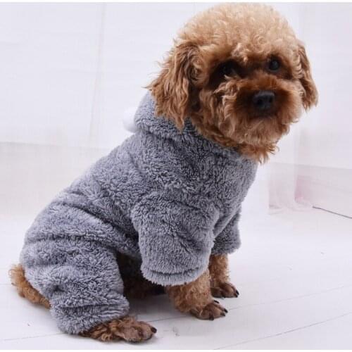 Small Dog Clothes Winter Fleece Jumpsuit Warm Dog Clothing Outfit Puppy Chihuahua Yorkie Poodle Bichon Pomeranian Schnauzer Coat
