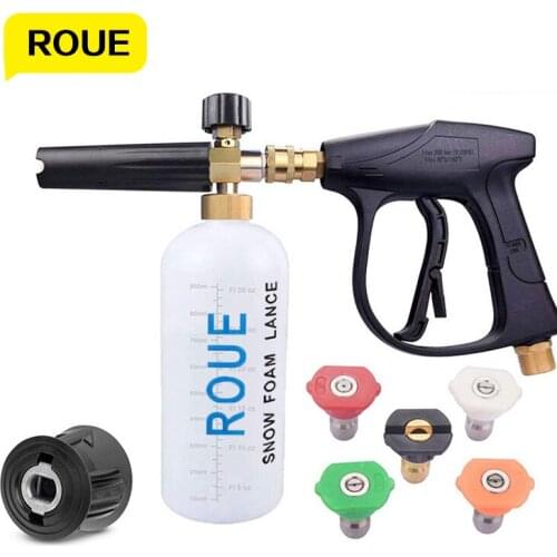 For Karcher High Pressure Cleaner Foam Generator Soap Snow Foam Spray Gun 1/4 Quick With Five-Color Nozzles M22 Hose Car Wash