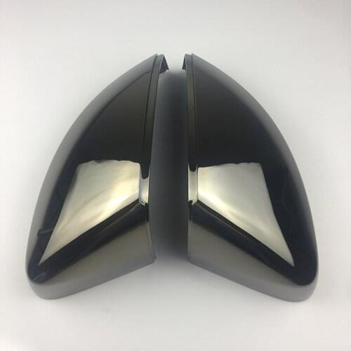 Fit for Audi A3 S3 8V RS3 Caps2013-2019 Tungsten steel black Replace Pair Side Wing Mirror Covers