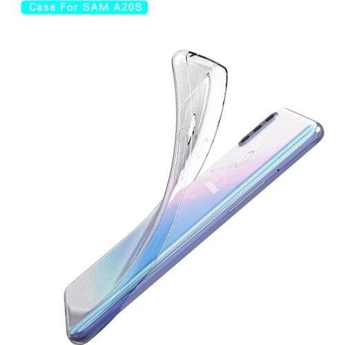 Clear Case for Samsung A20S 2020 Transparent Soft TPU Clear Shockproof Phone Case for Samsung Galaxy A20S Protection Cover