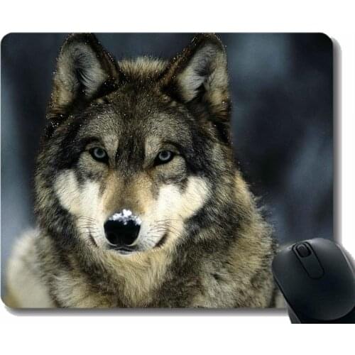 Rectangle Mouse Pad,Animal wolf party Gaming Mousepad Mat